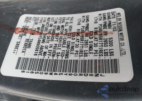 2004 Nissan Pathfinder Le Platinum from USA, damaged, VIN JN8DR09Y54W905616